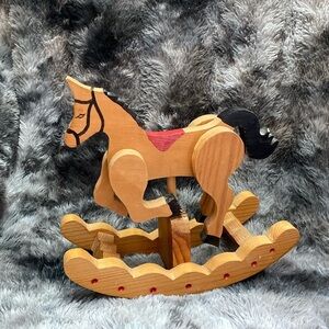 Vintage Handmade Wood Toy Rocking Horse
Moveable Legs